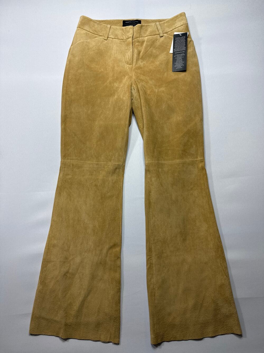 NWT Moda International Women's The Christie ‎ Tan Suede Pants -4 Short (29x30)*